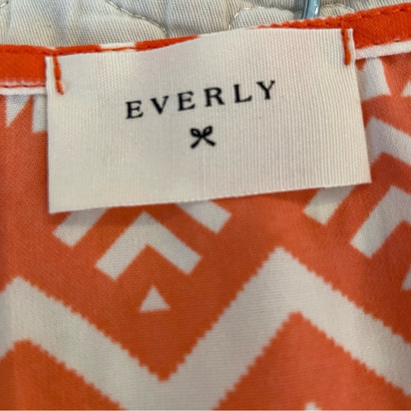 ANTHROPOLOGIE | EVERLY Printed Tunic Top Coral Large - Picture 6 of 6